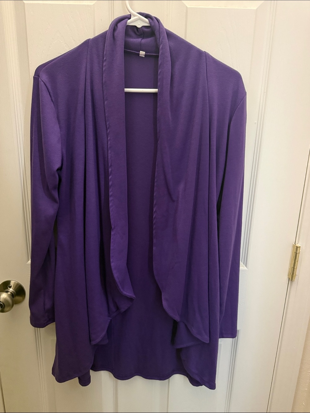 Amazon Purple Open Drape Cardigan